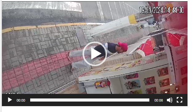 Flagrante: Homem toma celular de assalto em ponto comercial no centro de Mafra